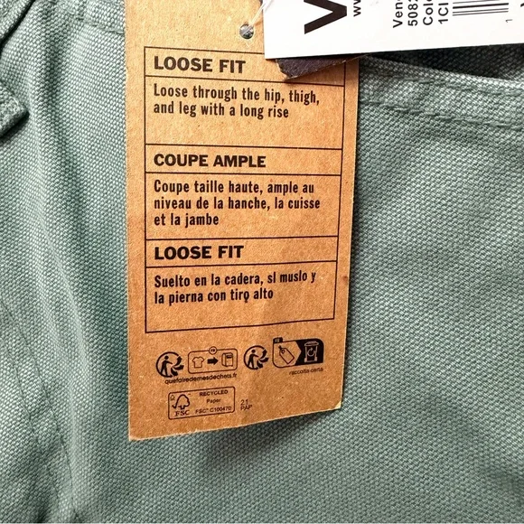 Vans Drill Chore Carpenter loose fit Olive Green pants